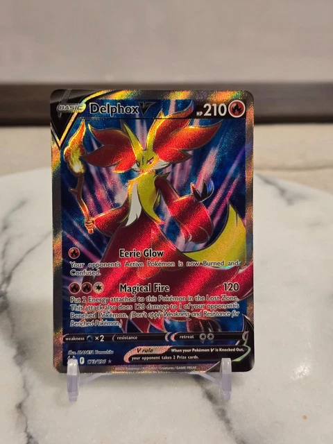delphox v pokemon card value Pokemon TCG - Delphox V Lost Origin Full Art Holo Card 027/196