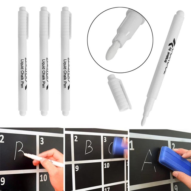 Marcador de lápiz de tiza líquida blanca para ventanas de plástico para ventanas pizarra