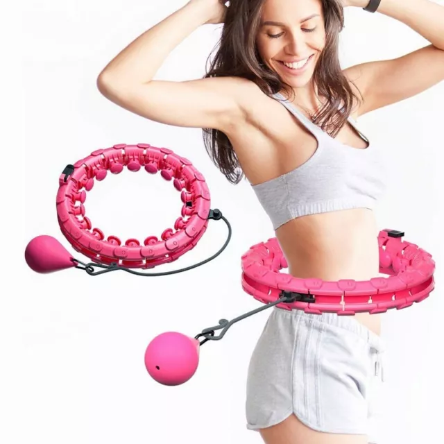 Weighted Hula Hoop, 36 Detachable Knots Smart Hula Hoop with Ball Adults  Fitness