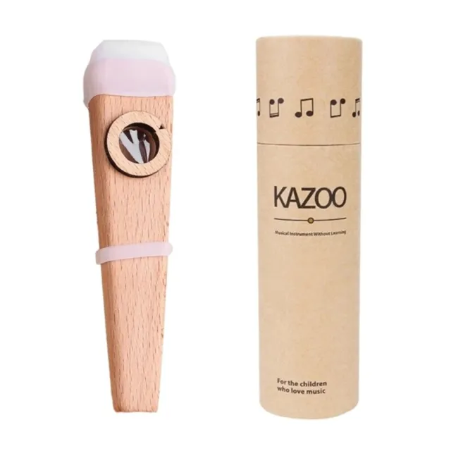 Wooden Kazoo Easy to Play with Flute Membrane Musical Instrument for Guitar