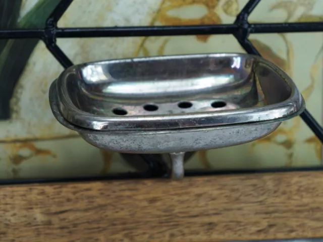 Antique Brasscrafters Wall Mounted Soap Dish With Strainer, Dated 1902