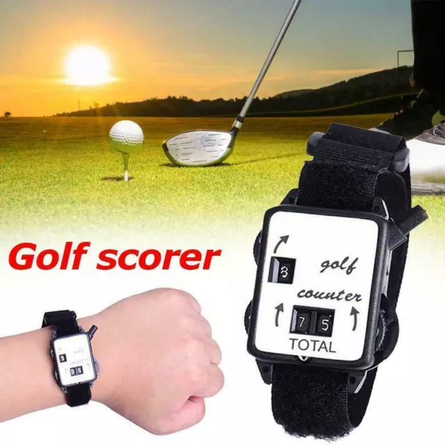 Golf Score Stroke Keeper Count Watch Putt Counter Shot With Wristband(Mel Stock)