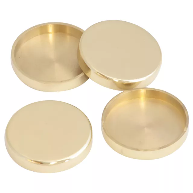 Solid Brass Castor Cups | LARGE 76mm OD / Coasters Floor Protectors - Heavy Cast