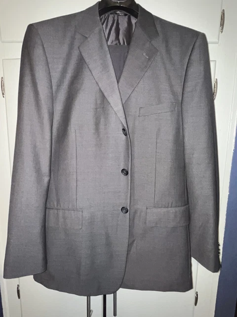 Mens 48L Capezzio Dark Gray Jacket Sport Coat Blazer 3 Button Single Vent
