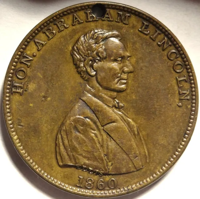 Abraham Lincoln Presidential Campaign Medal AL 1860-41 Rail Splitter Token