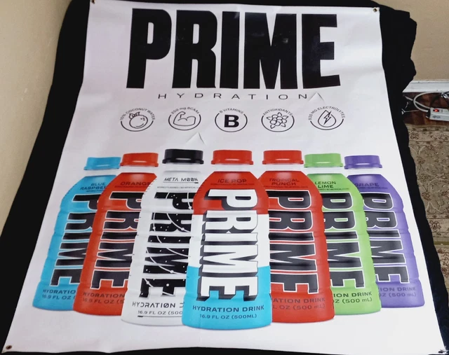 Large Advertising Banner Flag PRIME HYDRATION DRINK 60"x 54"