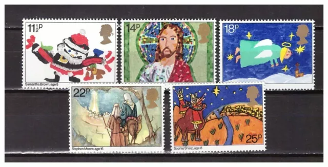 S30785) UK Great Britain 1981 MNH Christmas 5v