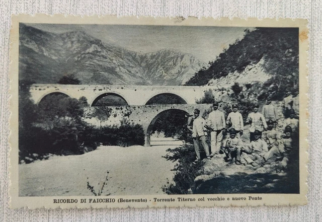 Cartolina Faicchio Benevento Banda Musicale Ponte Titerno Fp Vg 1918