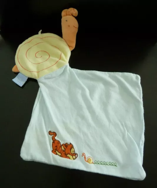 * Doudou Plat Disney Baby Gsa Escargot Jaune Orange Mouchoir Tigrou - Tbe