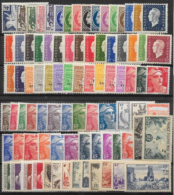 Timbres de France - 1945 - Alliance Philatélie - Alliance Philatélie