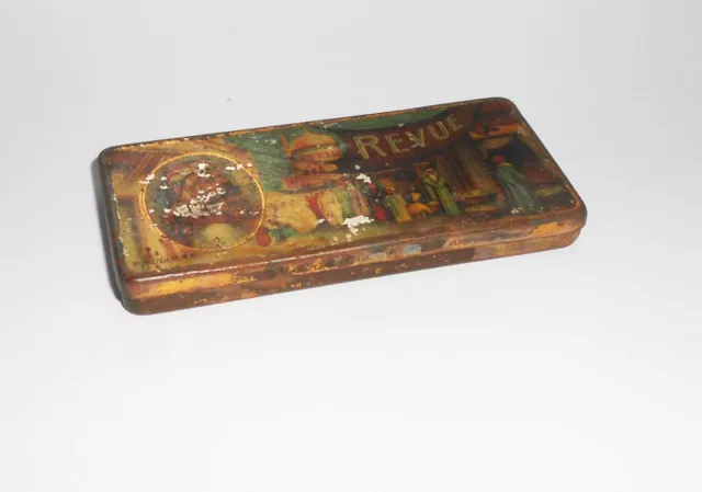 Alte 5er Blechdose Sulima Cigaretten Revue Zigaretten um 1910 2