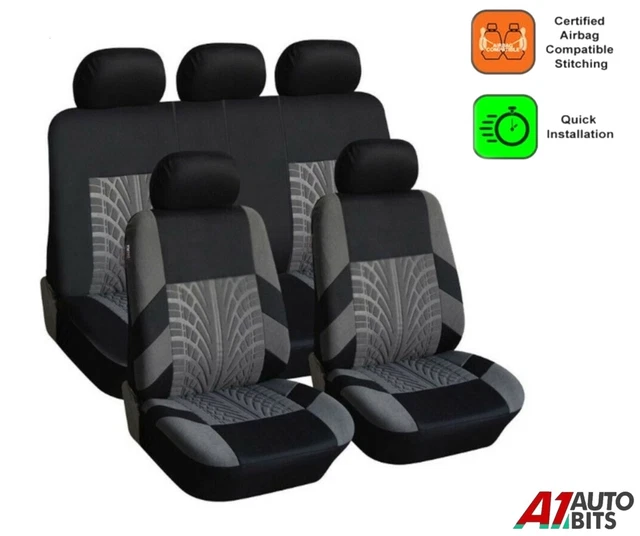 Set Completo Di Coprisedili Per Auto, Colore Nero, 9 Posti, Per Furgone - Foto 4