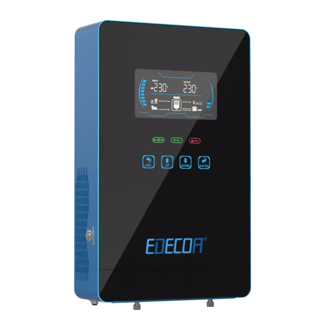EDECOA 3500 7000w Convertisseur 24v 220v Onduleur Onde Sinusoïdale Pure LCD  V4.0