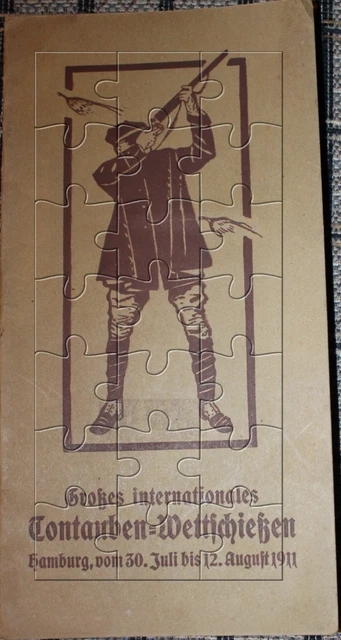 TONTAUBEN-SCHIESSEN HAMBURG 1911 Graf v.d.Mühle-Eckart / Freiherr von ...