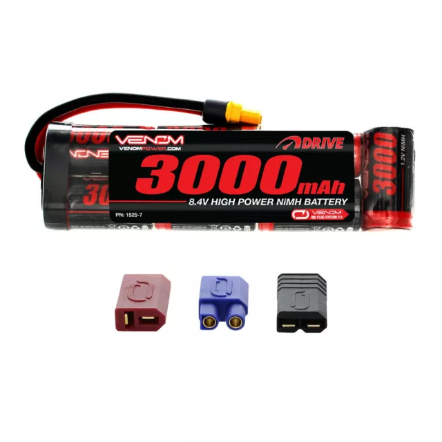 Venom 8.4V 3000mAh 7 Cell NiMH Battery Flat Pack with Deans EC3 Traxxas UNI Plug