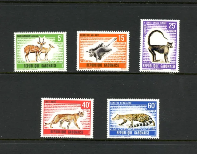 1970 O769 Gabon Wildlife Animals 5v. MNH