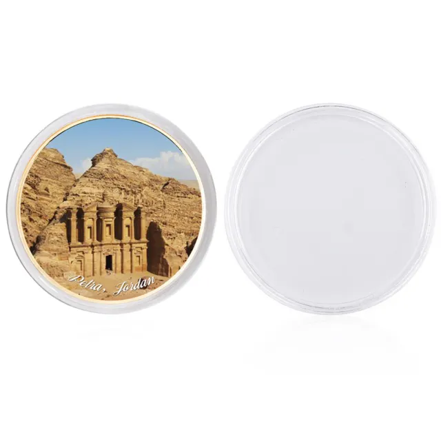 Seven Wonders of World Petra，Jordan Commemorative Gold Plated Metal Coin 3