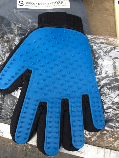 Pet Dog/Cat Hair Remover Mitt Massage Brush De-shedding Grooming Gloves