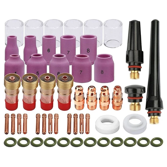 Stubby  Lens 10 for  Glass Cup Kit Accessories 53Pcs TIG Welding Torch