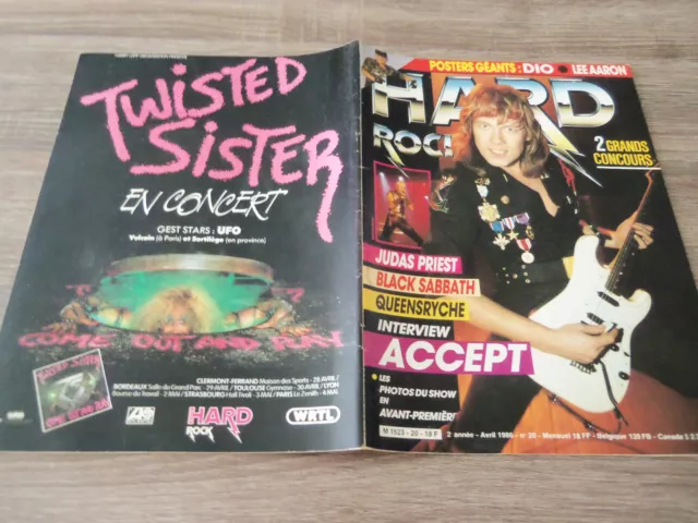 HARD ROCK MAGAZINE N°20 (Avril 1986) COMPLET & EN BON ÉTAT, MAIS SANS POSTER !