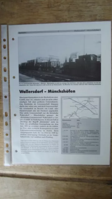 Neben- und Schmalspurbahnen in Deutschland Bayern Wallersdorf - Münchshöfen