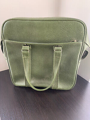 Vintage Retro Samsonite Fashionaire Green Carry On Case Overnight Bag Luggage