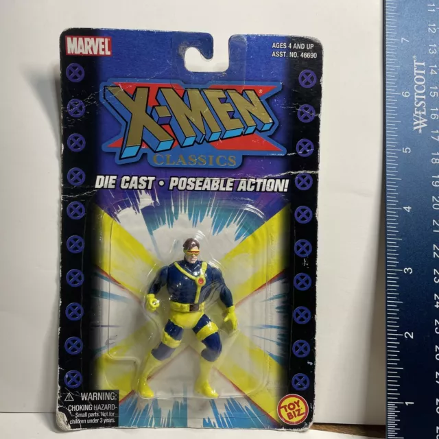 Cyclops X-Men Classics Die Cast Poseable 2.5” Figure Marvel Toy Biz 2000 Xmen