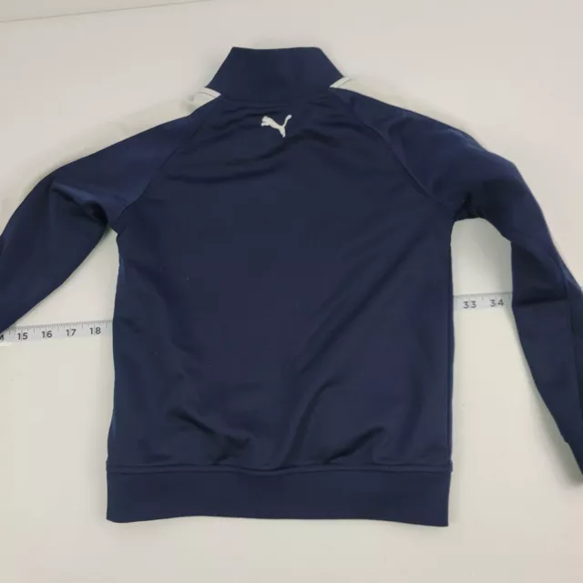 Puma full zip boys kids jacket blue o26 Size 5 3