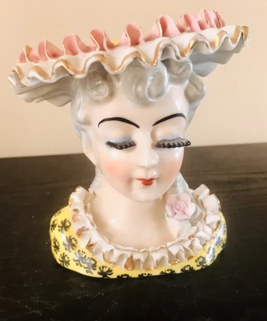 Vintage made in Japan Lady Head Vase