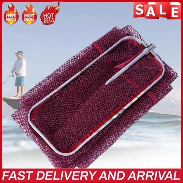 Fishing Hand Net with Plastic Handle Storage Folding Durable Outdoor Accessories