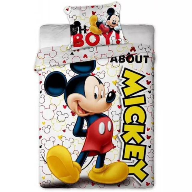 Mickey Mouse - Parure de lit enfant Disney - Housse de Couette 140x200 cm Taie 6