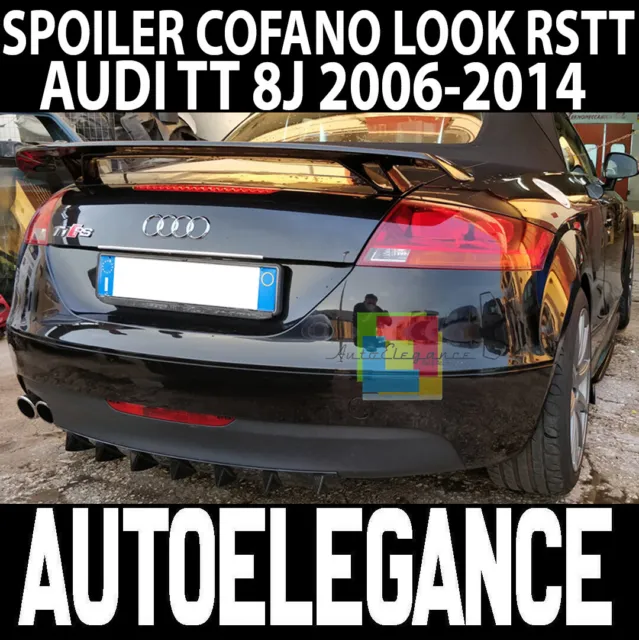 Audi Tt 8J 2006-2014 Spoiler Posteriore Sul Cofano Look Tts Ttrs Alettone .-