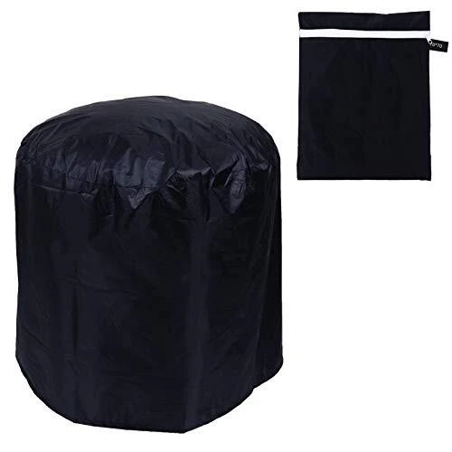 Outdoor Fire Pit Cover Round for Fire Pit 27 Inch, Heavy Duty 600D Polyester