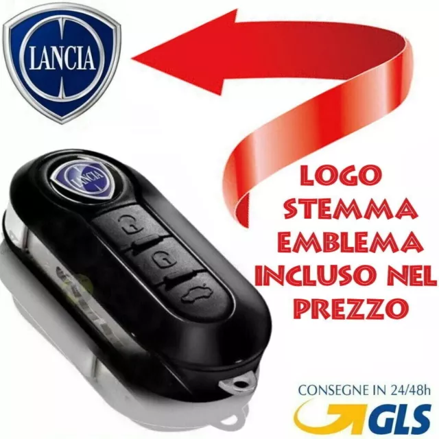 Chiave Cover Telecomando Guscio tasti LANCIA Y YPSILON DELTA IL LOGO È INCLUSO