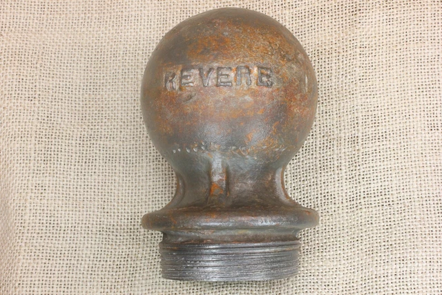 Old Post Top 3” Finial Cannon Ball Flag Pole 2” Pipe Vintage Revere Aluminum #2