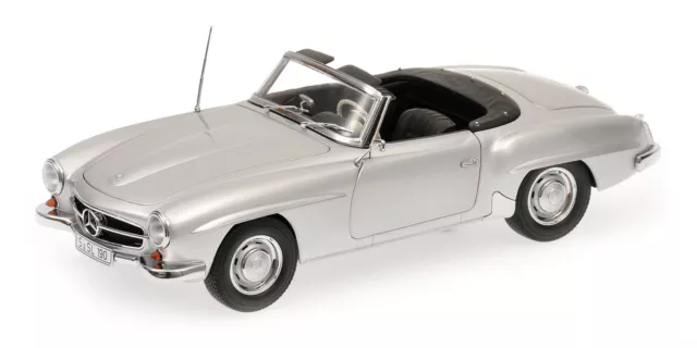 Mercedes Benz 190 Sl (w121) Argent 1955 1:18 Model Minichamps