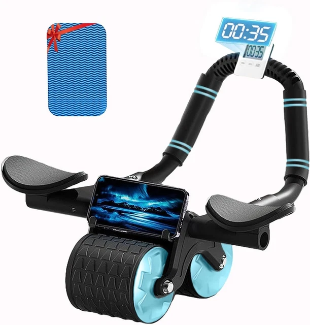 Ab Plank Abdominal Roller Wheel for Core Trainer Elbow Support Automatic Rebound