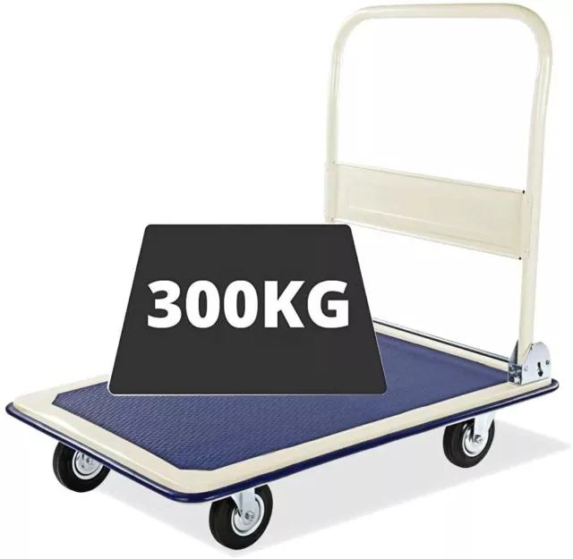 Heavy Duty Folding 300Kg Platform Hand Sack Trolley Truck Cart Barrow Uked