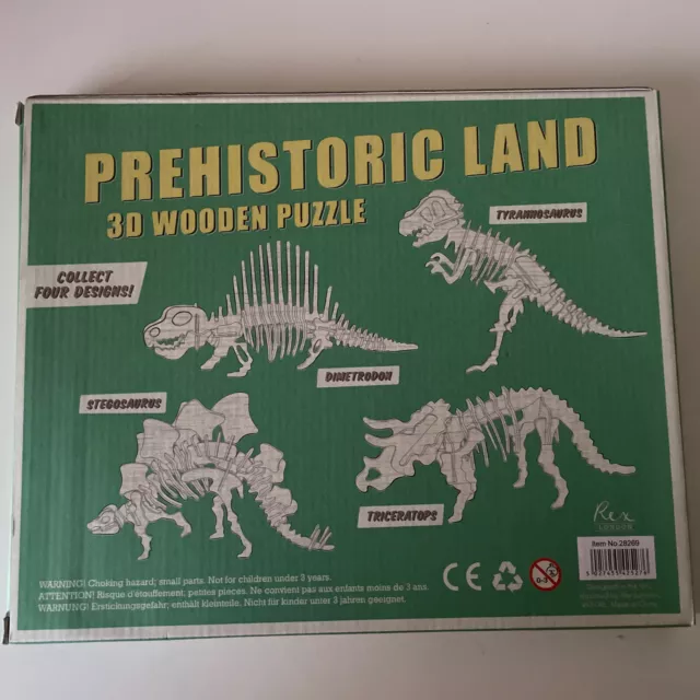 Dinosaure préhistorique 3D puzzles en bois découpés au laser garniture bas  garço