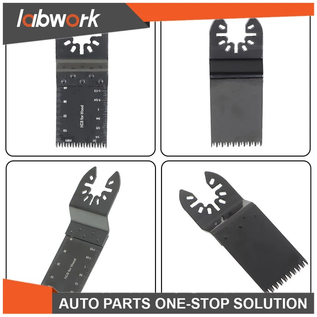 Labwork Oscillating Saw Blades Fit For Cutting Wood & Metal 50 Pack 1-3/8" Black