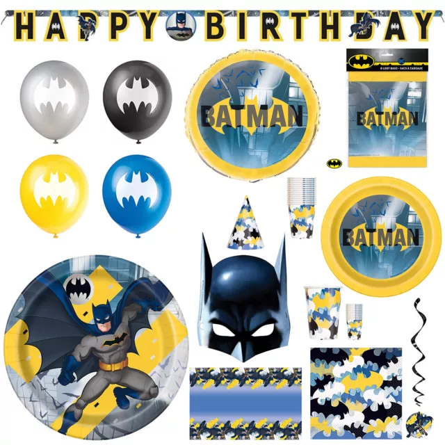 Batman Temático Fiesta Cumpleaños Decoración Vajilla Cómics Niños Superhéroes