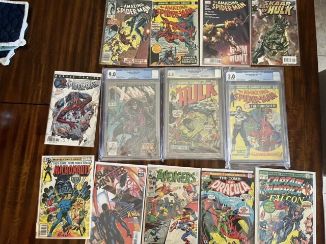 Marvel Comics Lot of 13 KEYS CGC SpiderMan Hulk Gambit Punisher Blade More!
