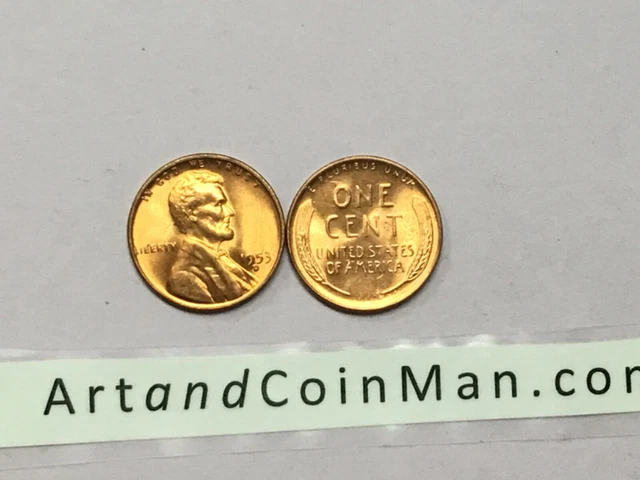 1953 D Bu Uncirculated Lincoln Wheat Penny Cent