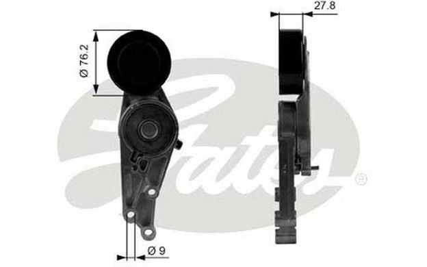 GATES Galet tendeur (courroie d'accessoire) pour AUDI A4 T38207 - Mister Auto