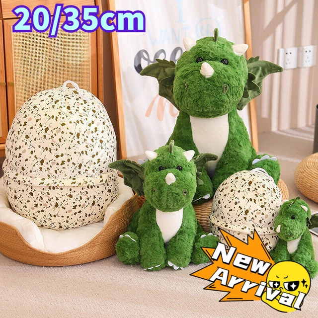 2IN1 DINOSAUR PLUSH Toy Stuffed Soft Dino in A Dragon Egg Pillow Xmas