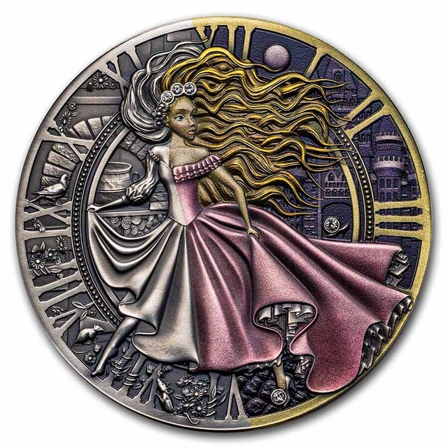 2023 Niue 1 oz Silver Antique Fairy Tales: Cinderella Story - SKU#273370 2023 Niue 1 oz Silver Antique Fairy Tales: Cinderella Story - SKU#273370