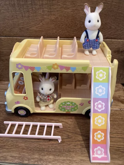 SYLVANIAN FAMILIES NURSERY Double Decker Bus with Figures Bundle