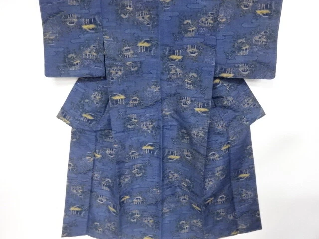 6508974: Japanese Kimono / Vintage Kimono / Tsumugi / Woven House