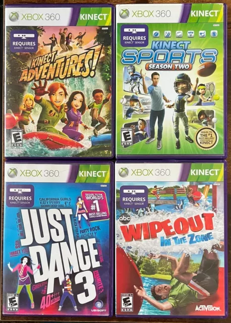Jogos Microsoft Kinect XBOX 360 Kinect Adventures & Just Dance 3) Frete  Grátis