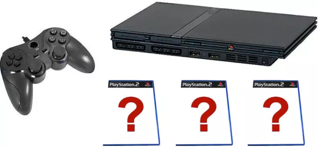 Sony Playstation 2 mit 3 Gratis Spiele + 1 Controller + MC - PS2 Slim Konsole